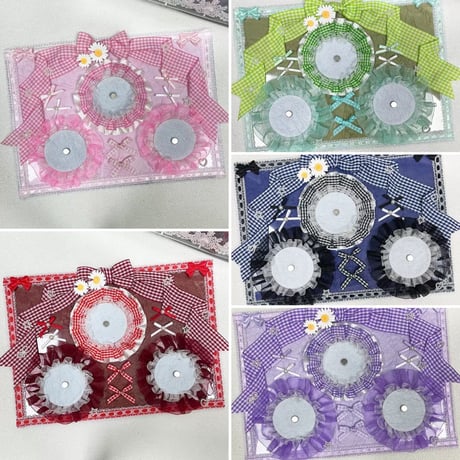 【トトHandmade】ギンガムチェックリボン痛バベースシート【5色】