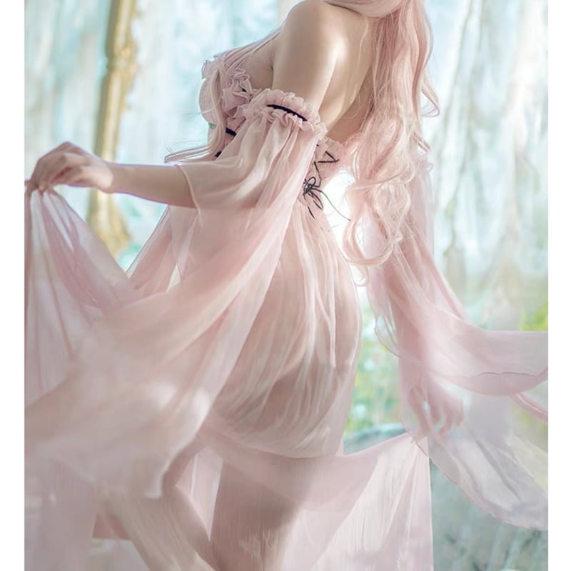 お取り寄せ】【晩安魔法】リボンフェアリーネグリジェ | はれあめ