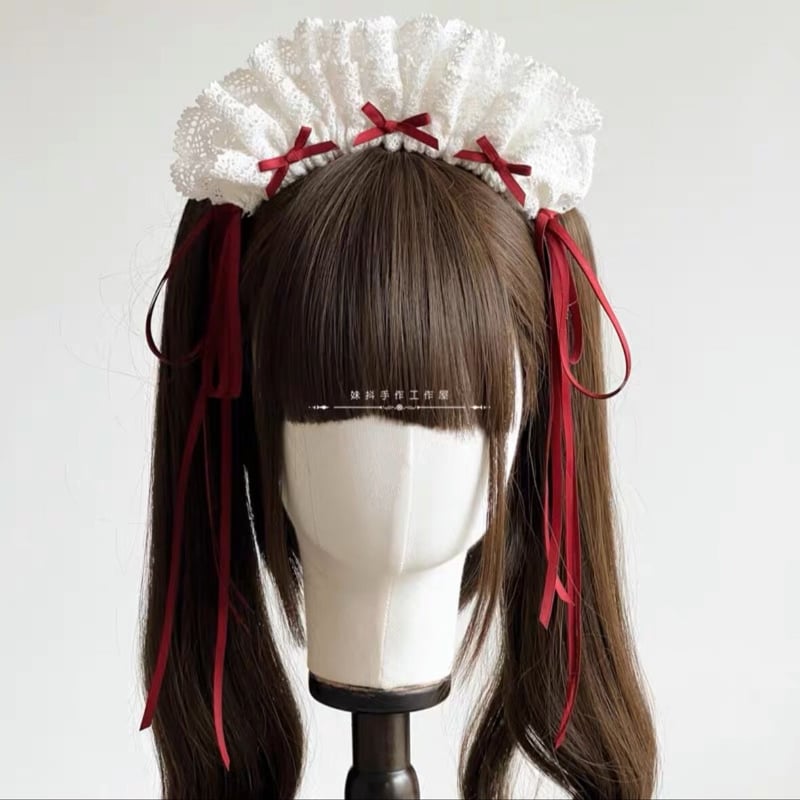お取り寄せ】リボンリボンメイドカチューシャ【6色】 | はれあめ