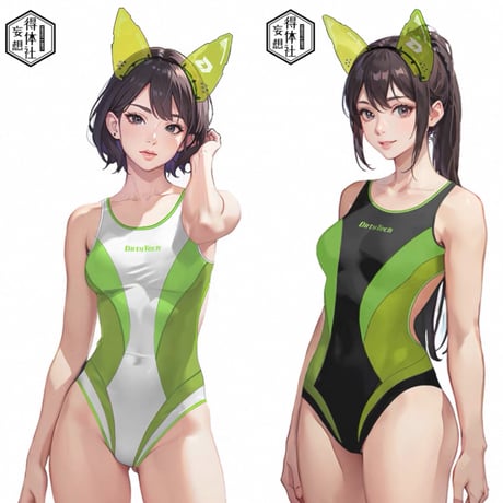 【得体社】耳付き！グリーンシャドウレオタード