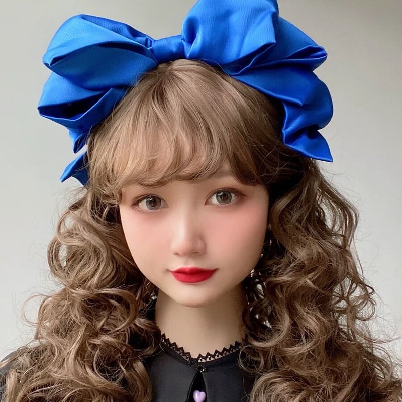 人间碎片】ワイヤー入りビッグリボンカチューシャ【9色】 | はれあめ