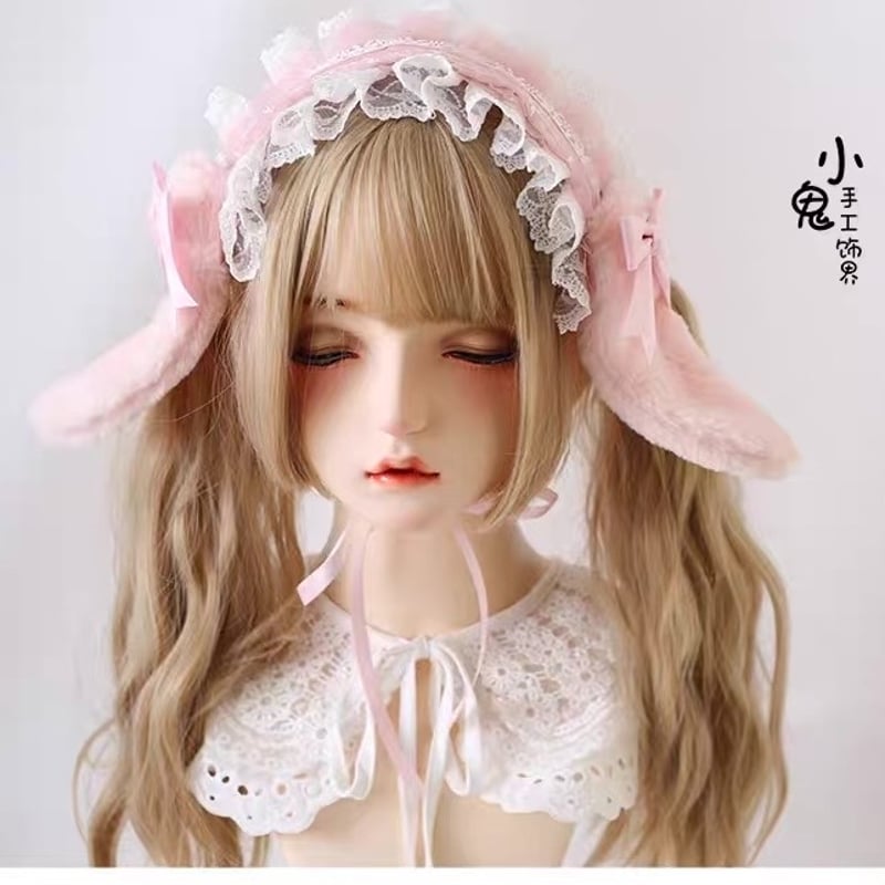 お取り寄せ】【小鬼手工饰界】取り外し可能！たれ耳ヘッドドレス【8色