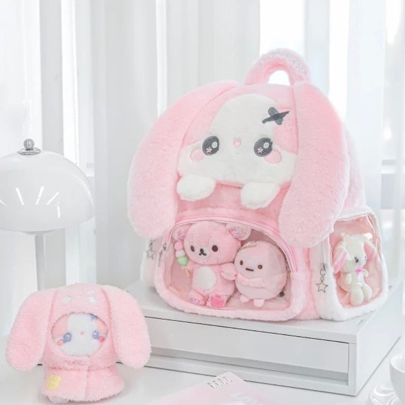 ( ¨̮ )箱あり❥❥ピンク　可愛　リュックサック ふわふわ Rosyposy】ふわふわぬいぐるみ痛リュック【4種】 | はれあめ