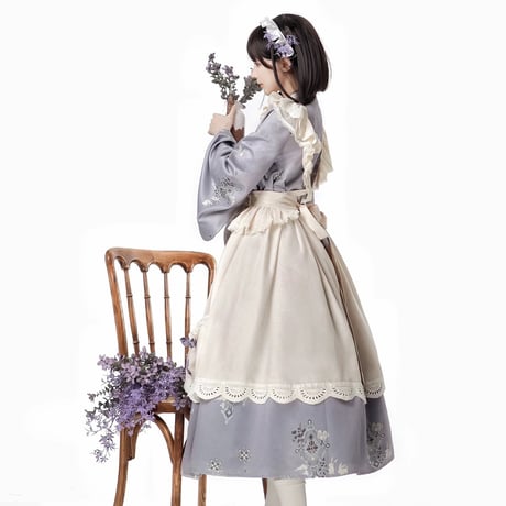 藤色和装メイド