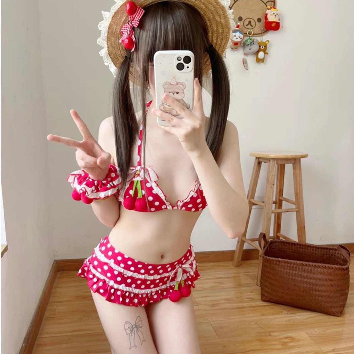 ビキニ ホットセールスストック4色シニーホログラフィックトングビキニ