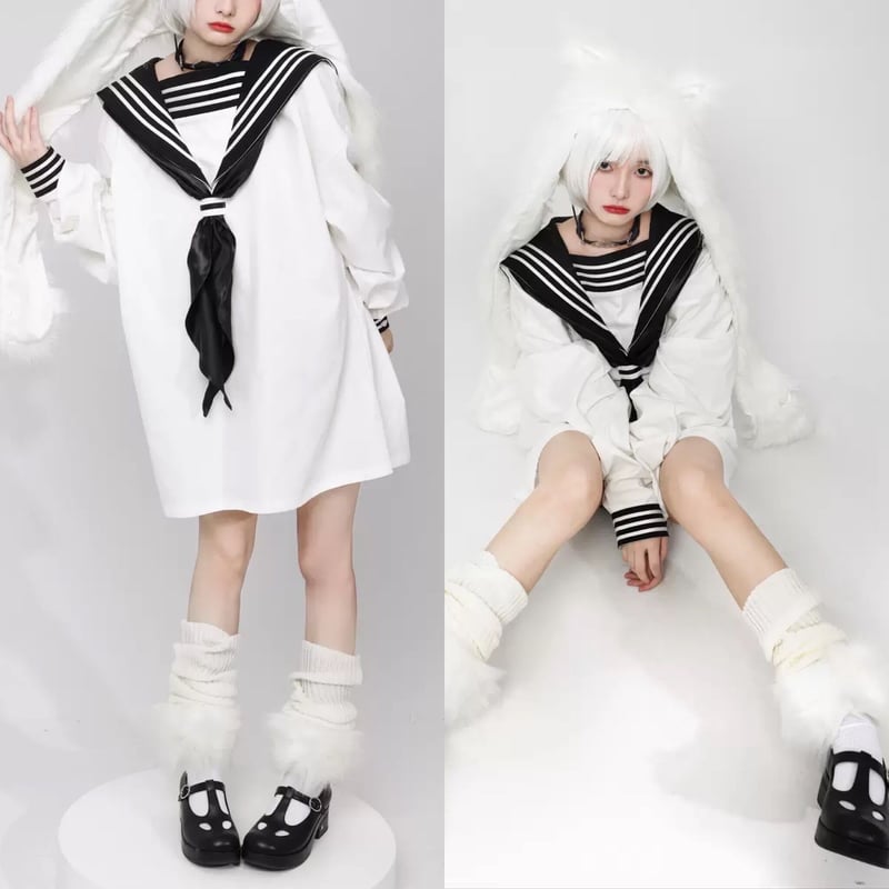 お取り寄せ】【Nono的房】ゆるゆるセーラーワンピース | はれあめ