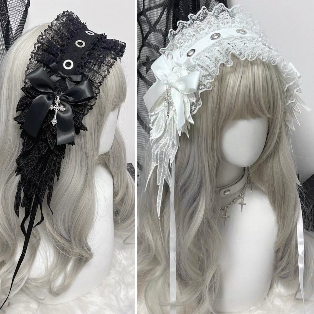 【美品】tegara ヘッドドレス 1Gangster Inn】パンクエンジェルヘッドドレス【2色】 | はれあめ