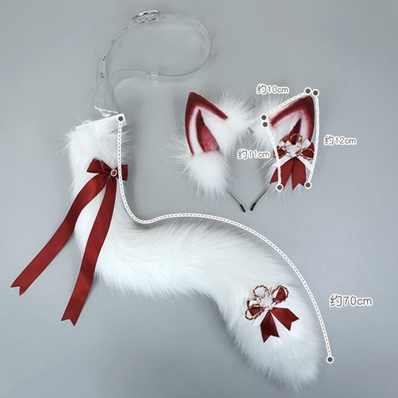 和風狐耳カチューシャ/尻尾ベルト | はれあめ