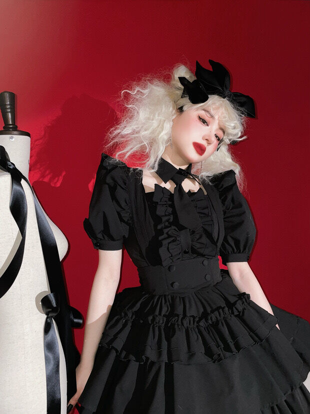 長袖ブラウス&スカート CATCOCOONクラシカルドール 黒 長袖ブラウス&スカート CATCOCOONクラシカルドール 黒