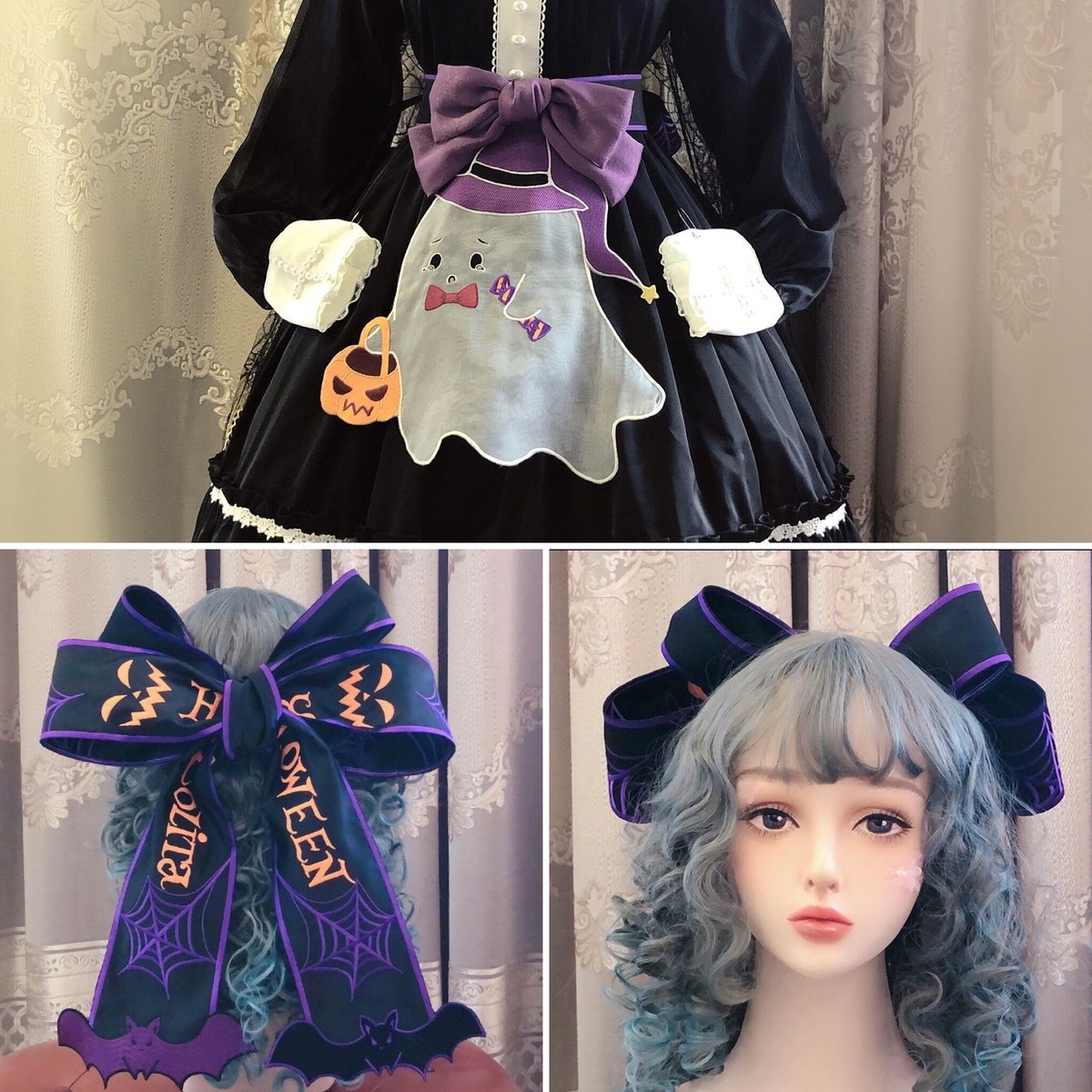 时之砂Lolita】ハロウィンおばけマルチエプロン | はれあめ