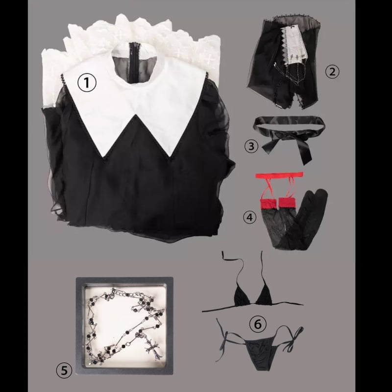 【nemurineko様】衣装セット お取り寄せ】【月神喵】透(とう)シスターフルセット | はれあめ