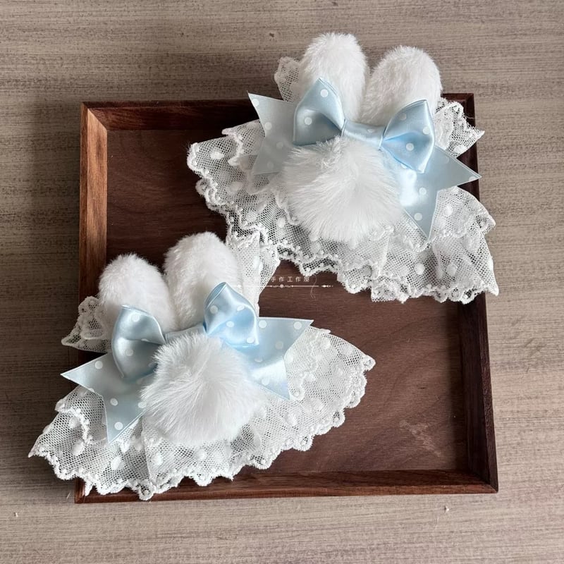 お取り寄せ/即納品】ポンポンうさぎお袖とめ【3色】 | はれあめ