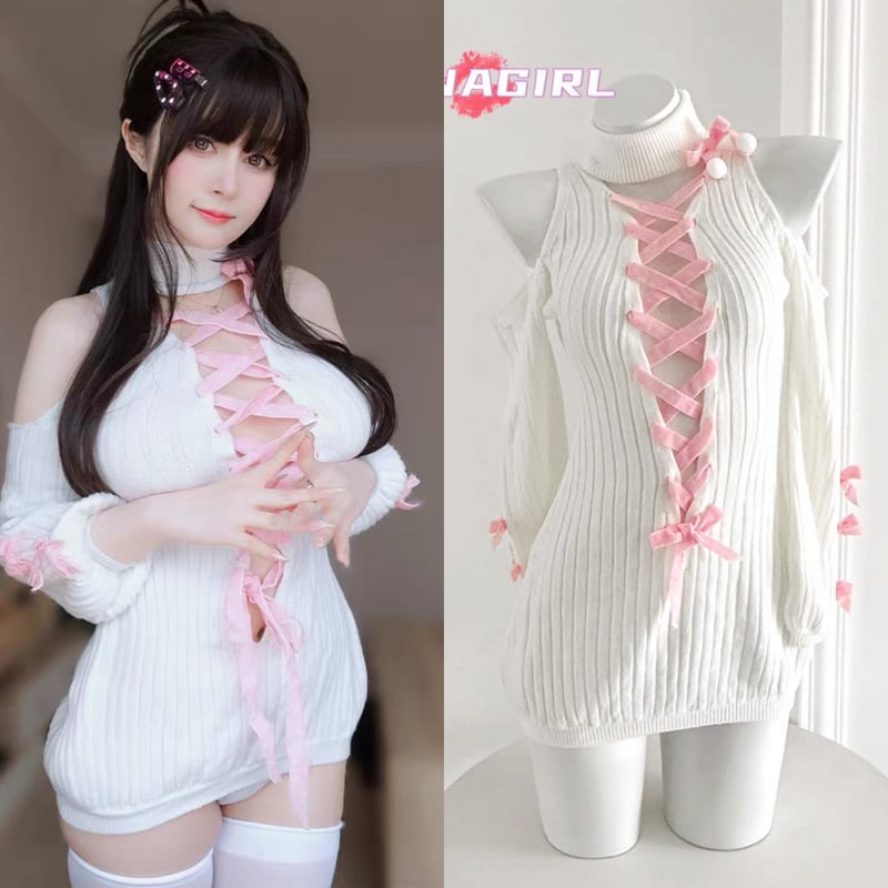 お取り寄せ】いちごホイップニットワンピ | はれあめ