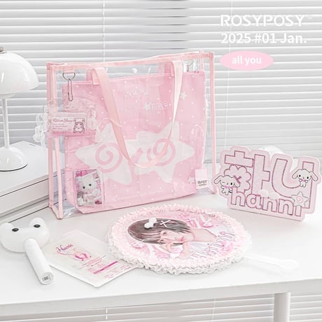 【Rosyposy】大容量！うちわもすっぽり痛バッグ【5色】