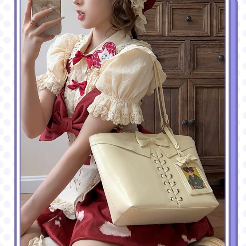 お取り寄せ】【DRDR】エレガンス編み上げ痛バッグ【5色】 | はれあめ