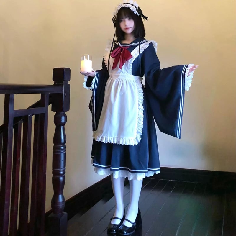 服まとめ お取り寄せ】【喵仙生】和装セーラーメイド | はれあめ