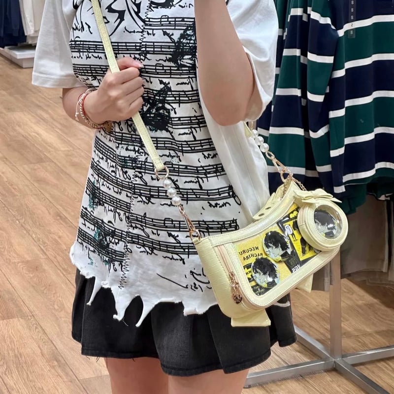 ブラックWデニム♡刺繍のリボンバッグ♡ストーン付き リボン刺繍ストレートデニムパンツ[nh149] | レディース