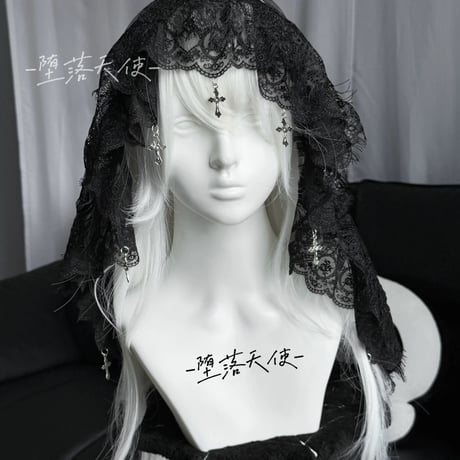 【堕落天使】十字架ベール【2色】