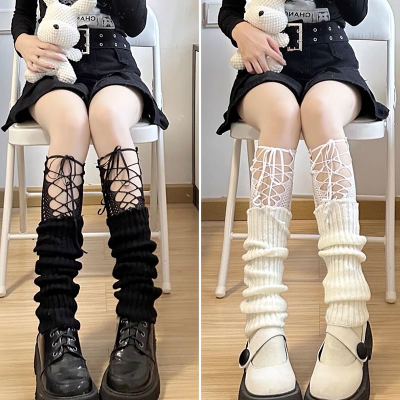 お取り寄せ】異素材レッグウォーマー【2色】 | はれあめ 