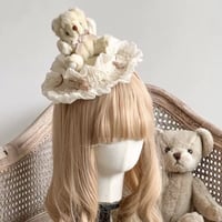 【三月野兔】テディベアミニハットヘッドドレス