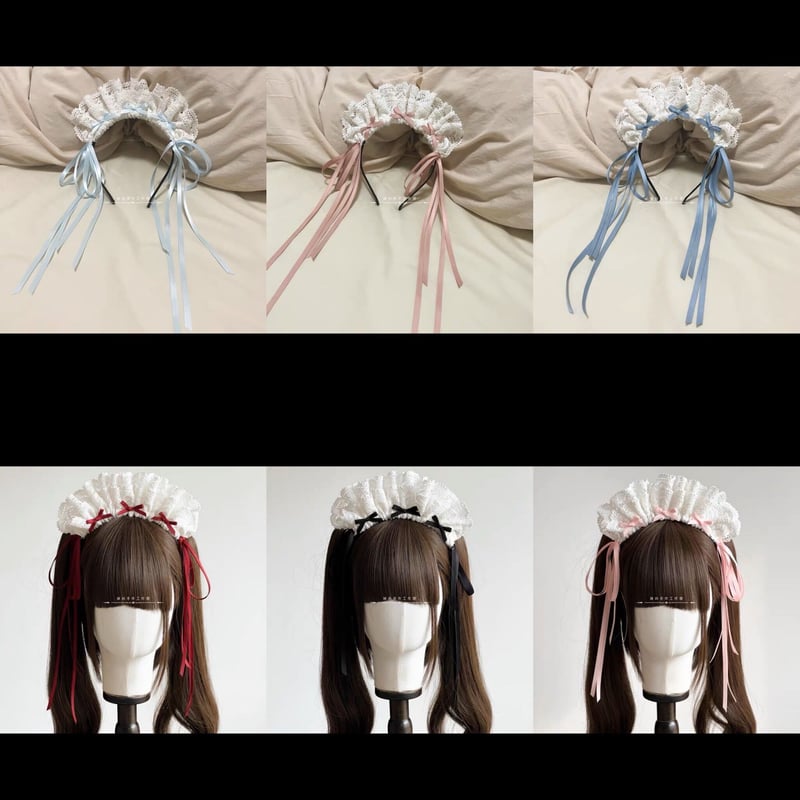 お取り寄せ】リボンリボンメイドカチューシャ【6色】 | はれあめ