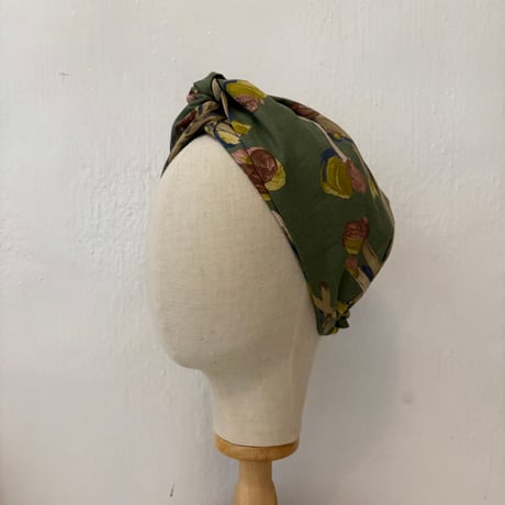 クロスヘアターバン 柄物