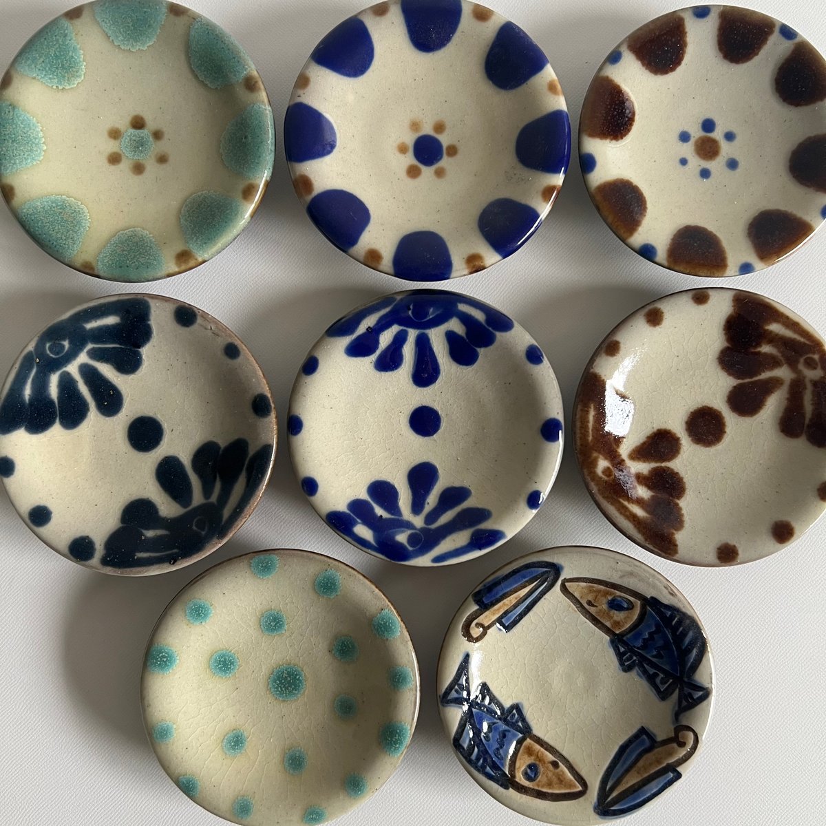 【未使用】ノモ陶器製作所 やちむん ３寸皿 ６枚セット　オーグスヤー　豆皿 ノモ陶器製作所 豆皿 | PORTRIVER MARKET