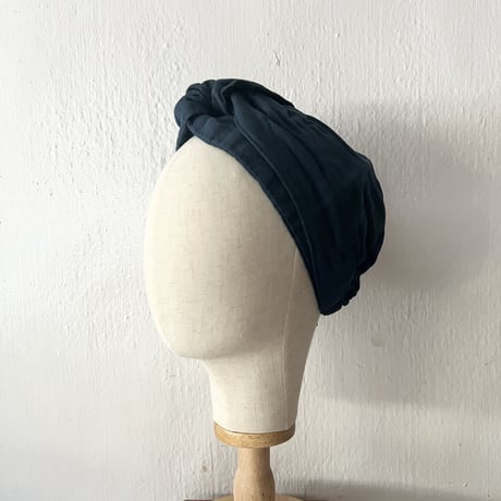 藍染めクロスヘアターバン