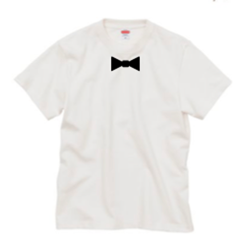 ワンポイント刺繍『蝶ネクタイ』 8.8オンス超厚手Tシャツ