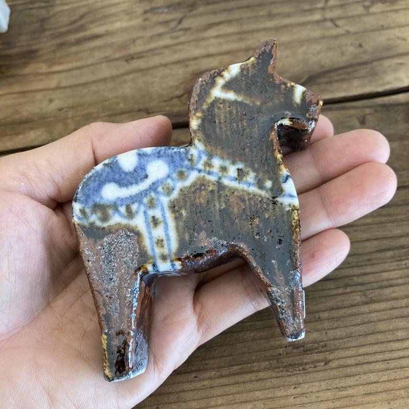 アンティークの陶製ダーラナホース 【公式通販】