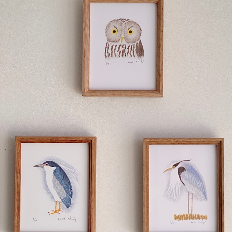 山室眞二 じゃがいも版画「フクロウ」 | もりのこと onlineshop