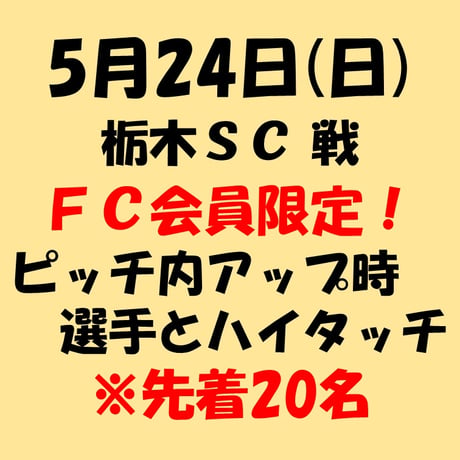 5.24 栃木SC 戦 ピッチ内アップ時選手とハイタッチ