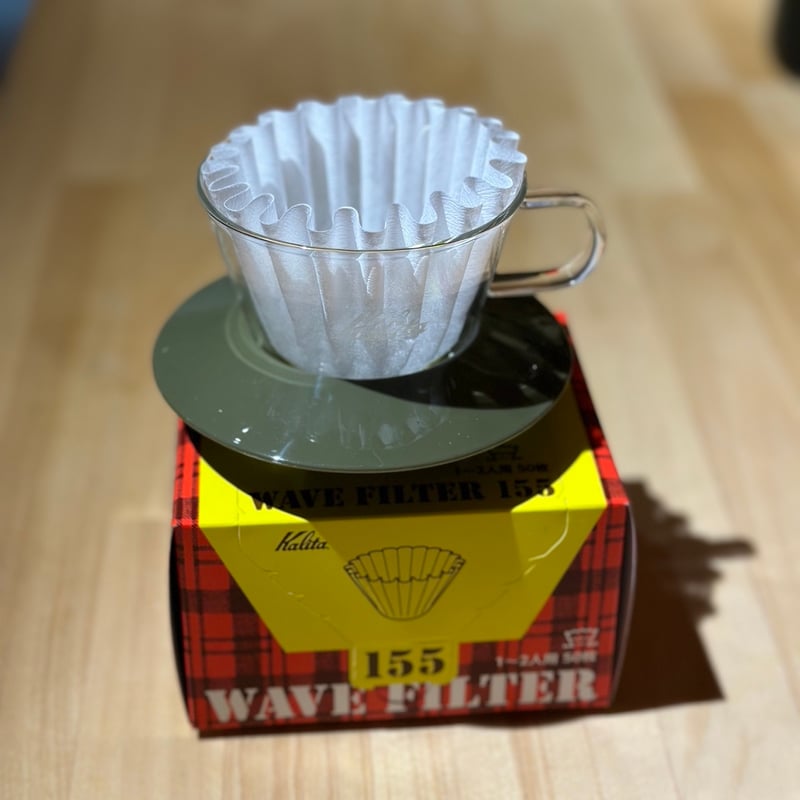 CARITA - カリタ　ウェーブドリッパー　155 フィルター付 ウェーブガラスドリッパー 155 Kalita | Cafe de UN Daniel's