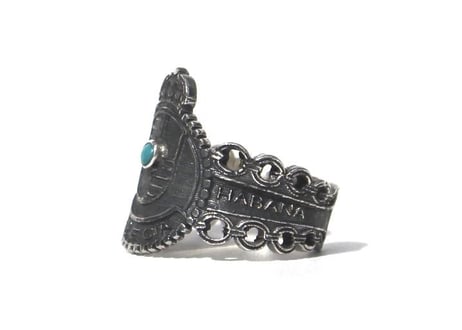 "Cigar label" Silver ring / Crown