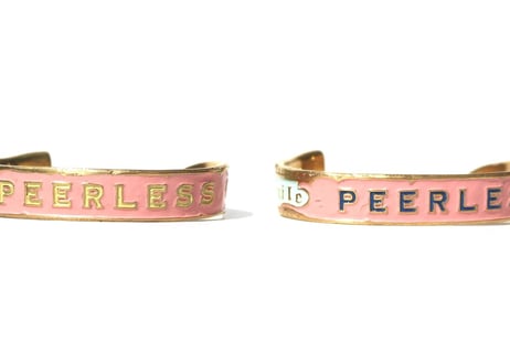"Cigar label" Hand paint gold bangle / PEERLESS