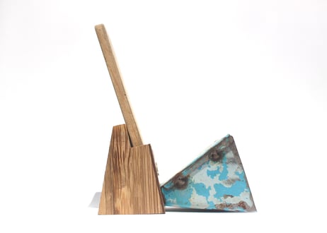 Drum Megaphone One-off / No.008 <Light blue graphic >