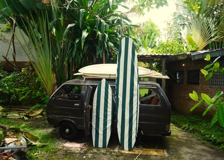 Wasabi x Bangbang Model / Deck wrapping surfboard cover