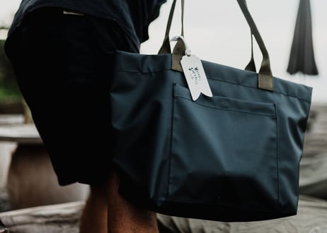 Tent Fabric Beach Tote / Wasabi x Surf a billy
