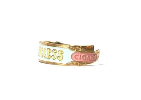 "Cigar label" Hand paint gold bangle / YOUR SUCCESS