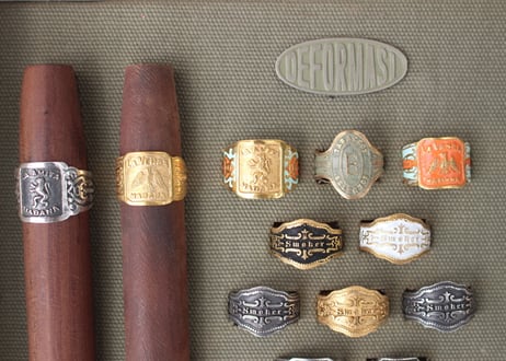 "Cigar label" Gold ring / Crown