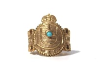 "Cigar label" Gold ring / Crown
