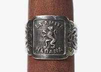 "Cigar label" Silver ring / La Amita