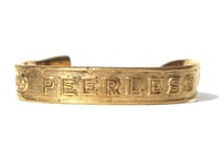 "Cigar label" Gold bangle / PEERLESS