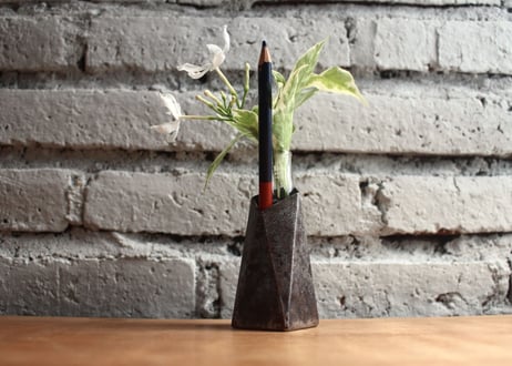Drum Flower vase pen stand Small / Raw (Paint stripped off)