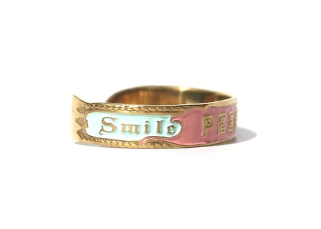 "Cigar label" Hand paint gold bangle / PEERLESS