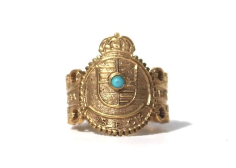 "Cigar label" Gold ring / Crown