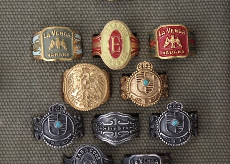 "Cigar label" Gold ring / La Amita
