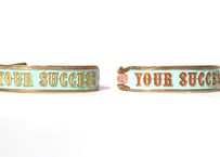 "Cigar label" Hand paint gold bangle / YOUR SUCCESS