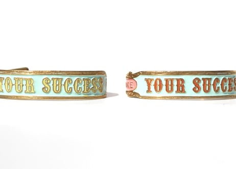 "Cigar label" Hand paint gold bangle / YOUR SUCCESS