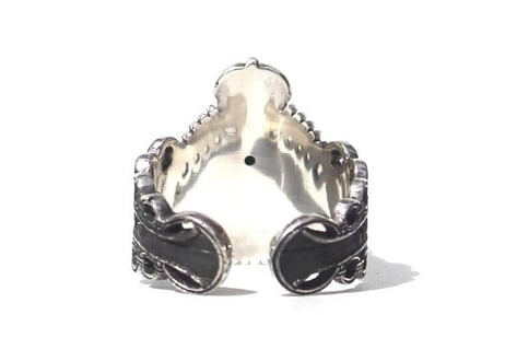 "Cigar label" Silver ring / Crown